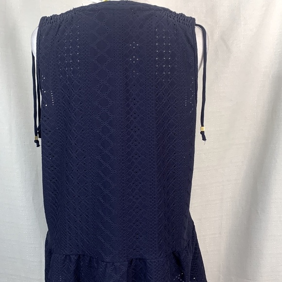 MICHAEL Michael Kors Navy Sleeveless Peplum Top- NWT - Picture 9 of 13
